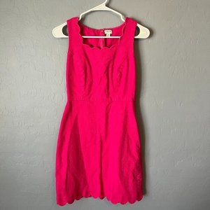 Pink Scalloped J. Crew Dress